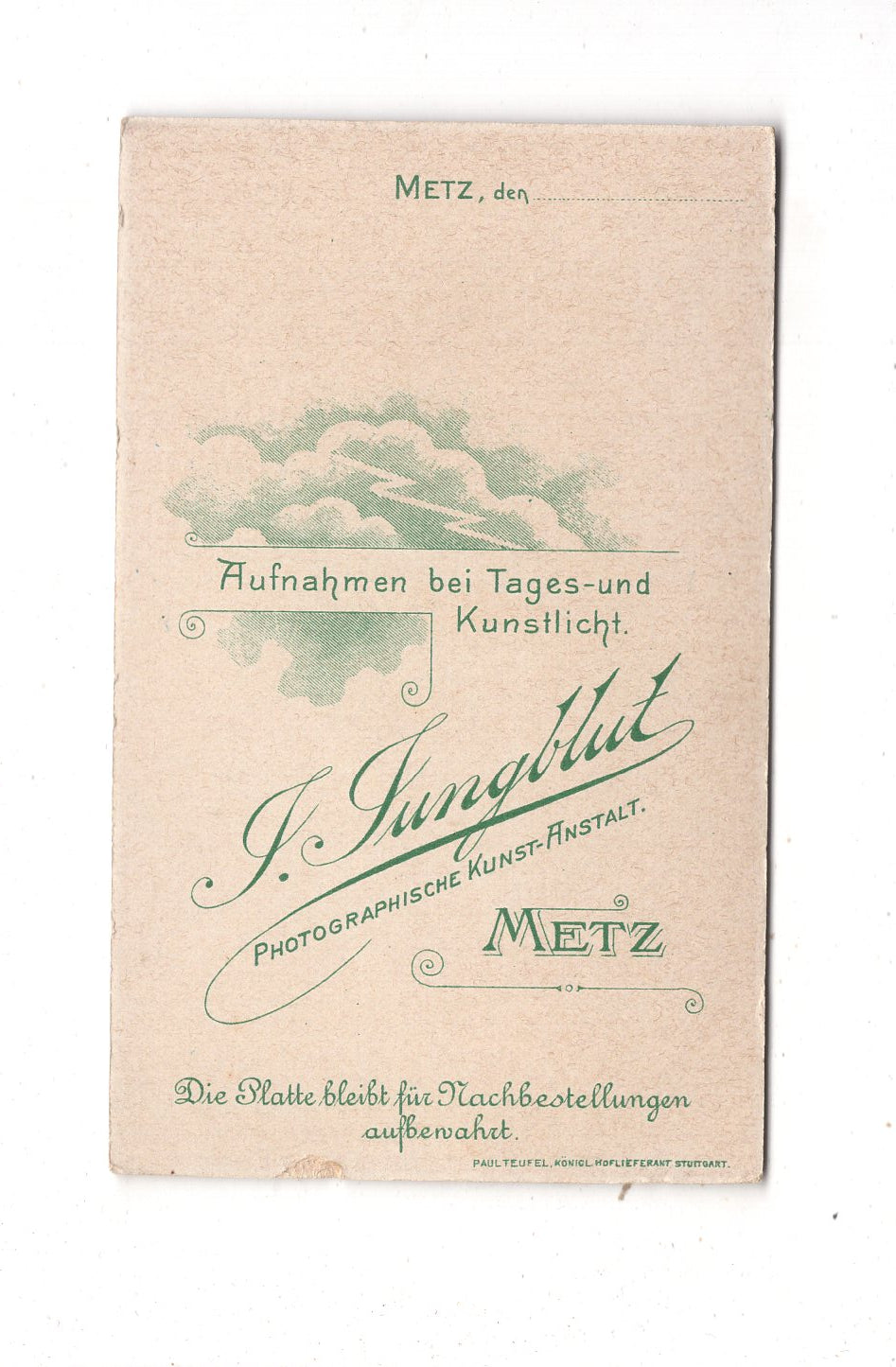 Fotografie Feiner Junge - Metz 1900er / CDV N1-05