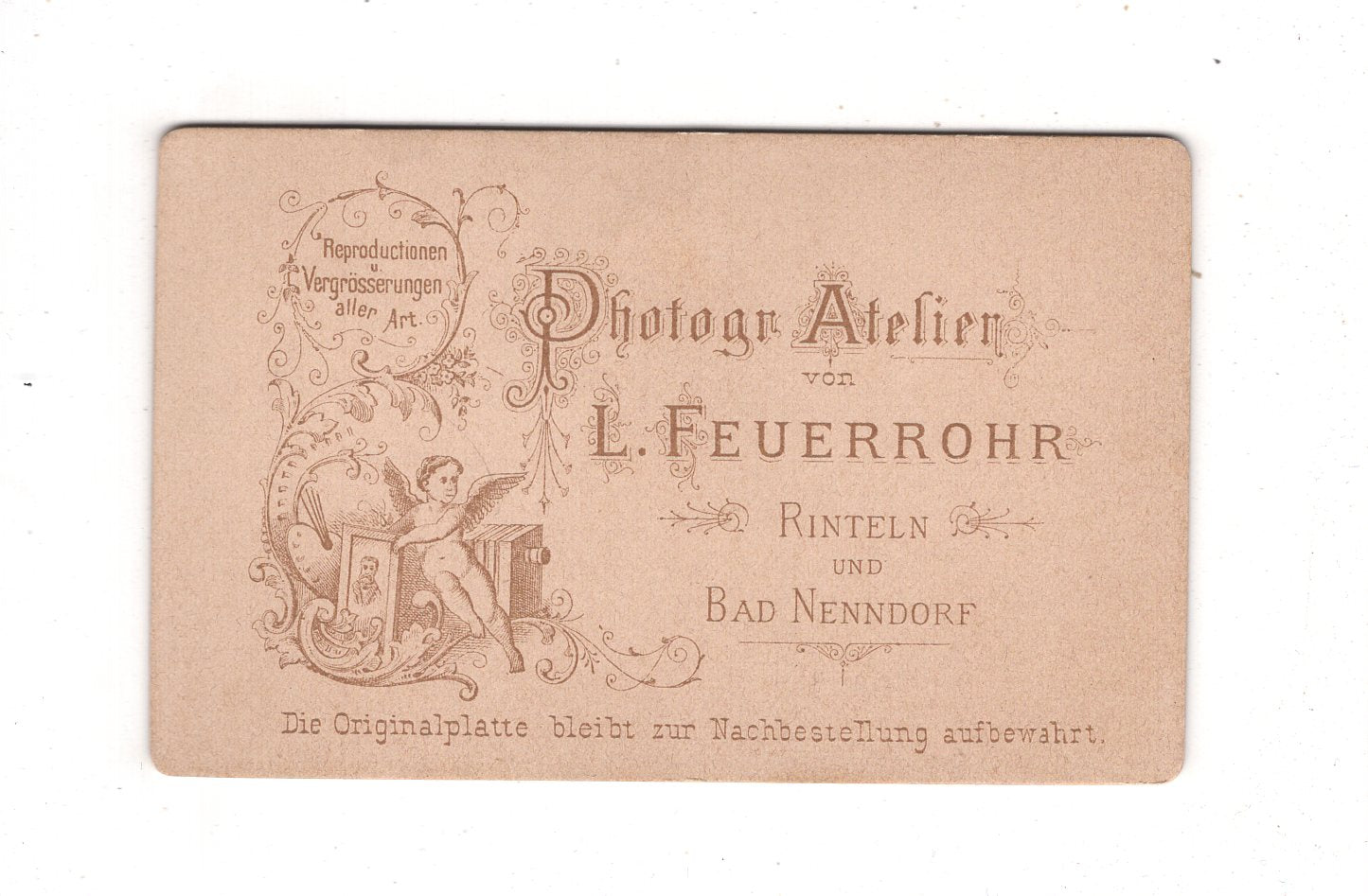 Fotografie Niedlicher kleiner Junge - Rinteln / Bad Nenndorf 1880er / CDV M1-22