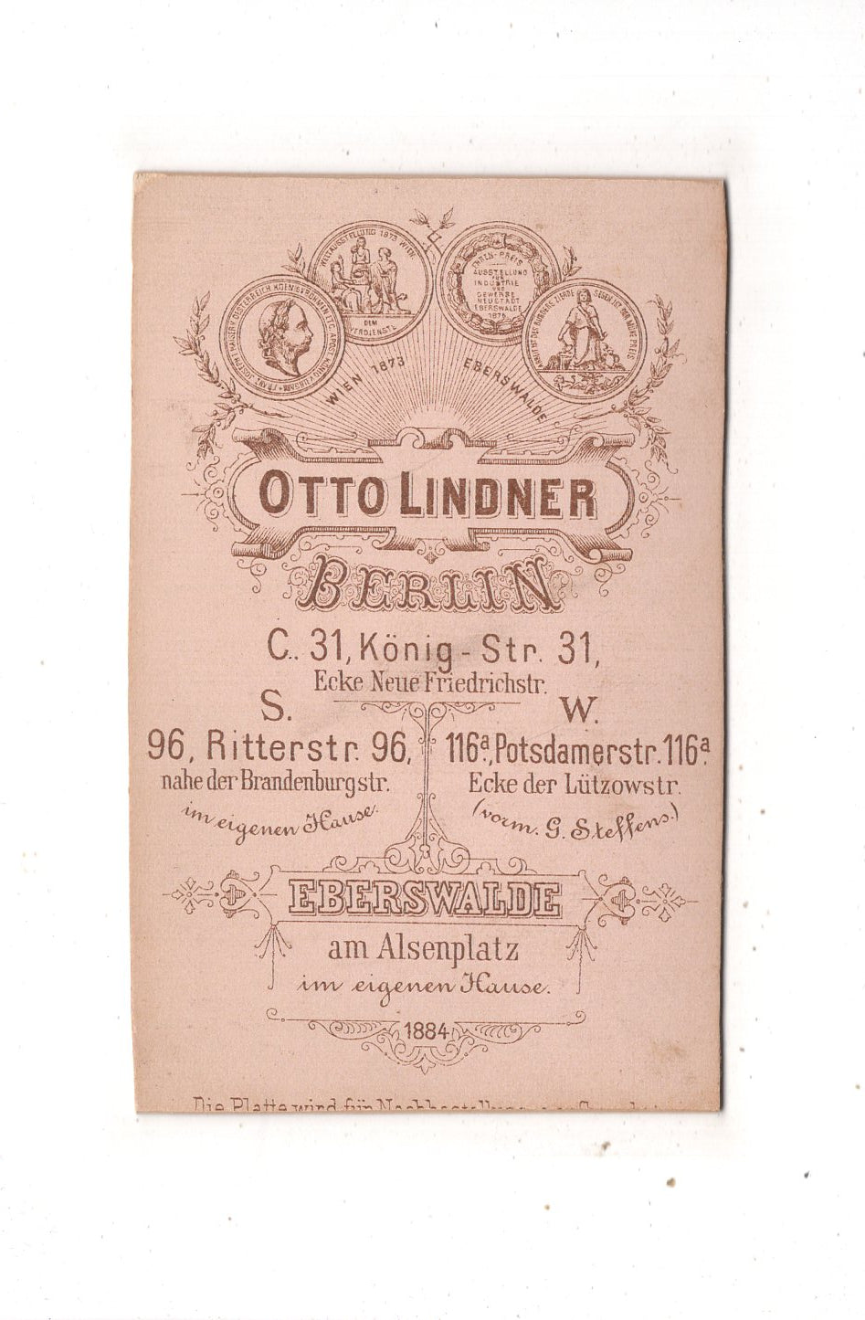 Fotografie Feine Dame mit Baby - Berlin / Eberswalde 1884