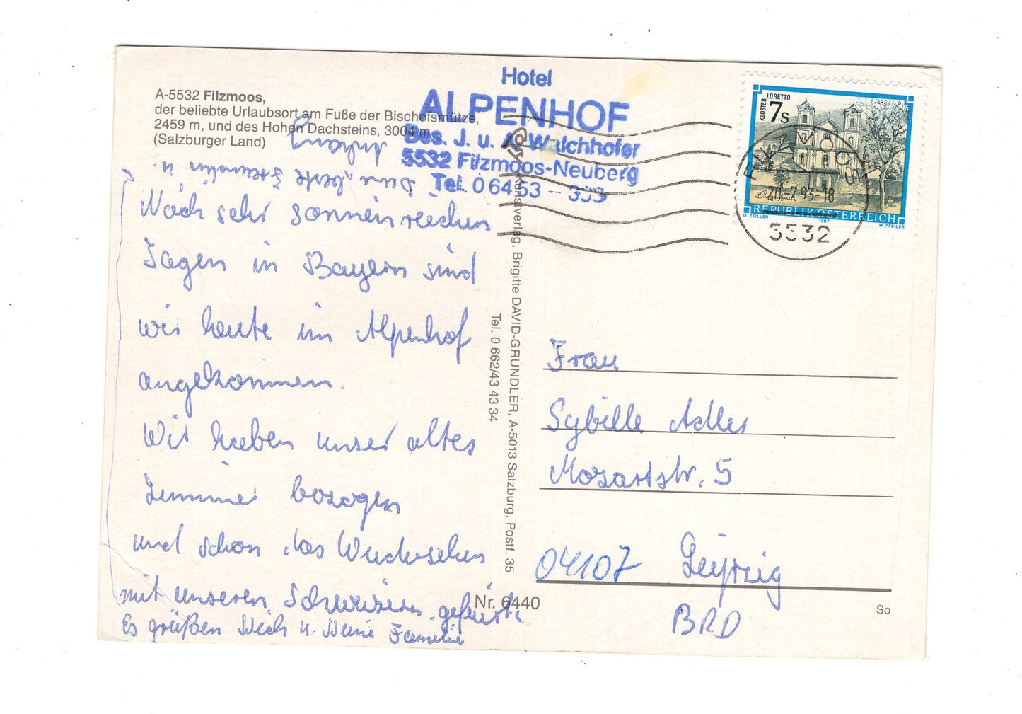 Ansichtskarte Filzmoos / Salzburger Land / Österreich