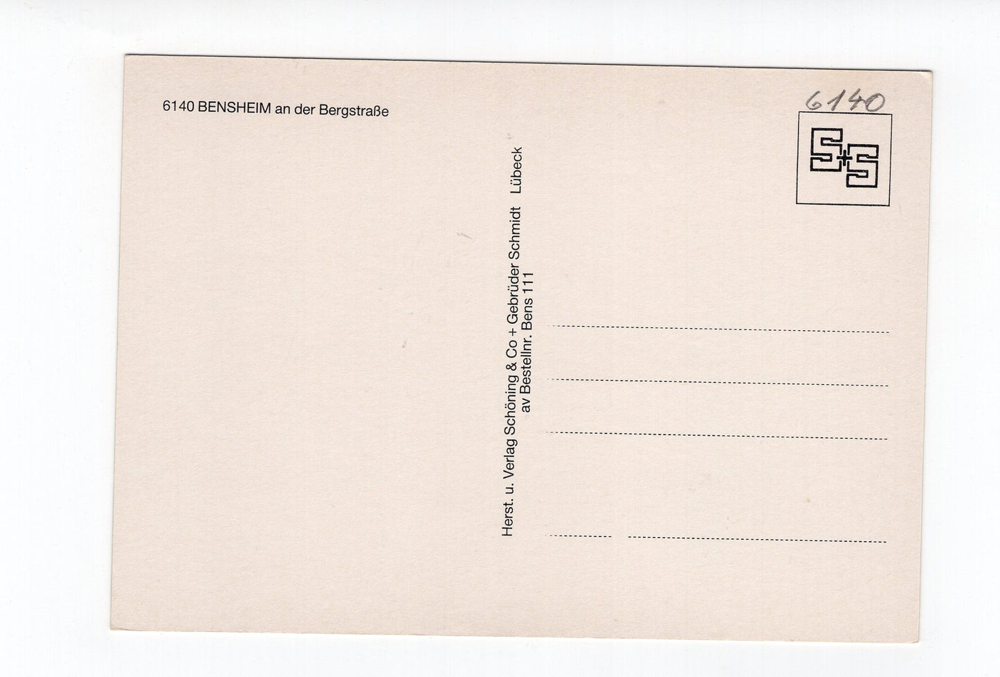 Ansichtskarte Bensheim an der Bergstraße