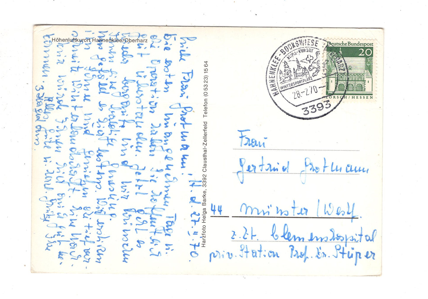 Ansichtskarte Hahnenklee / Oberharz / J1-62