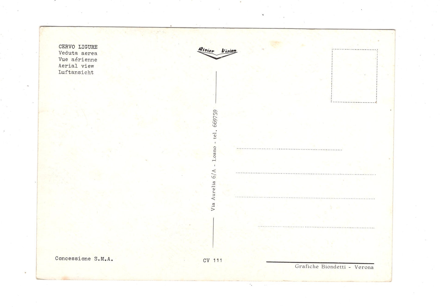 Ansichtskarte Cervo Ligure / Italien / N1-61