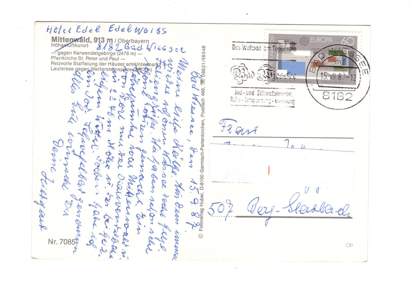 Ansichtskarte Mittenwald / Oberbayern / G1-55