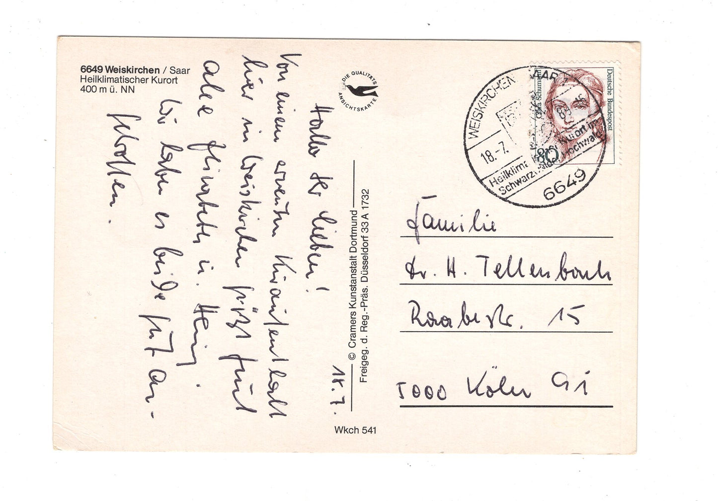 Ansichtskarte Kurzentrum Weiskirchen im Schwarzwälder Hochwald / H1-51