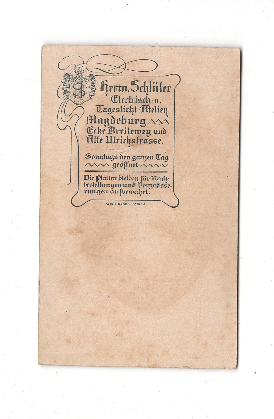 Fotografie Feines junges Mädchen - Magdeburg 1890er / CDV E1-34