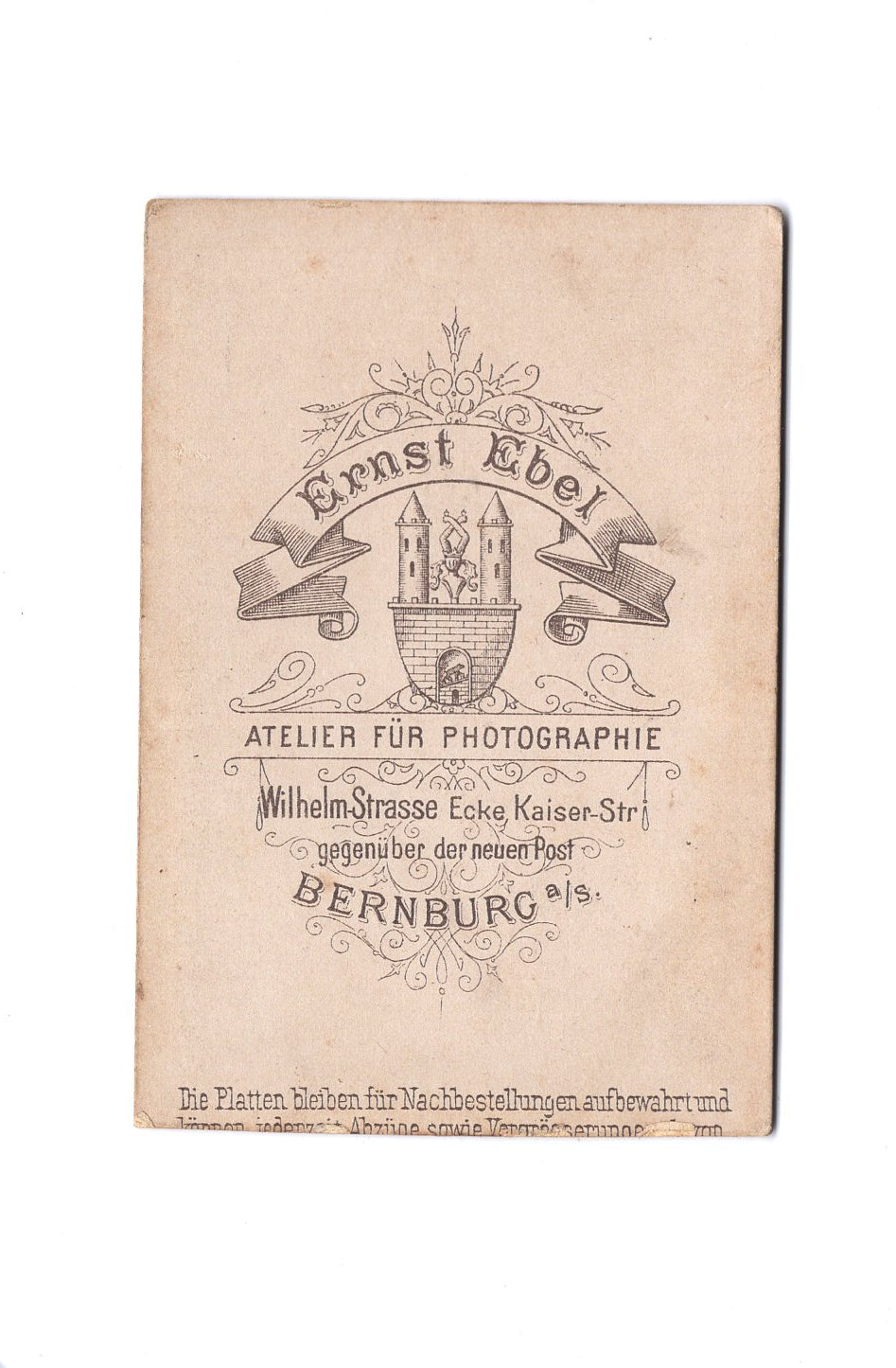 Fotografie Niedlicher kleiner Junge - Bernburg um 1890