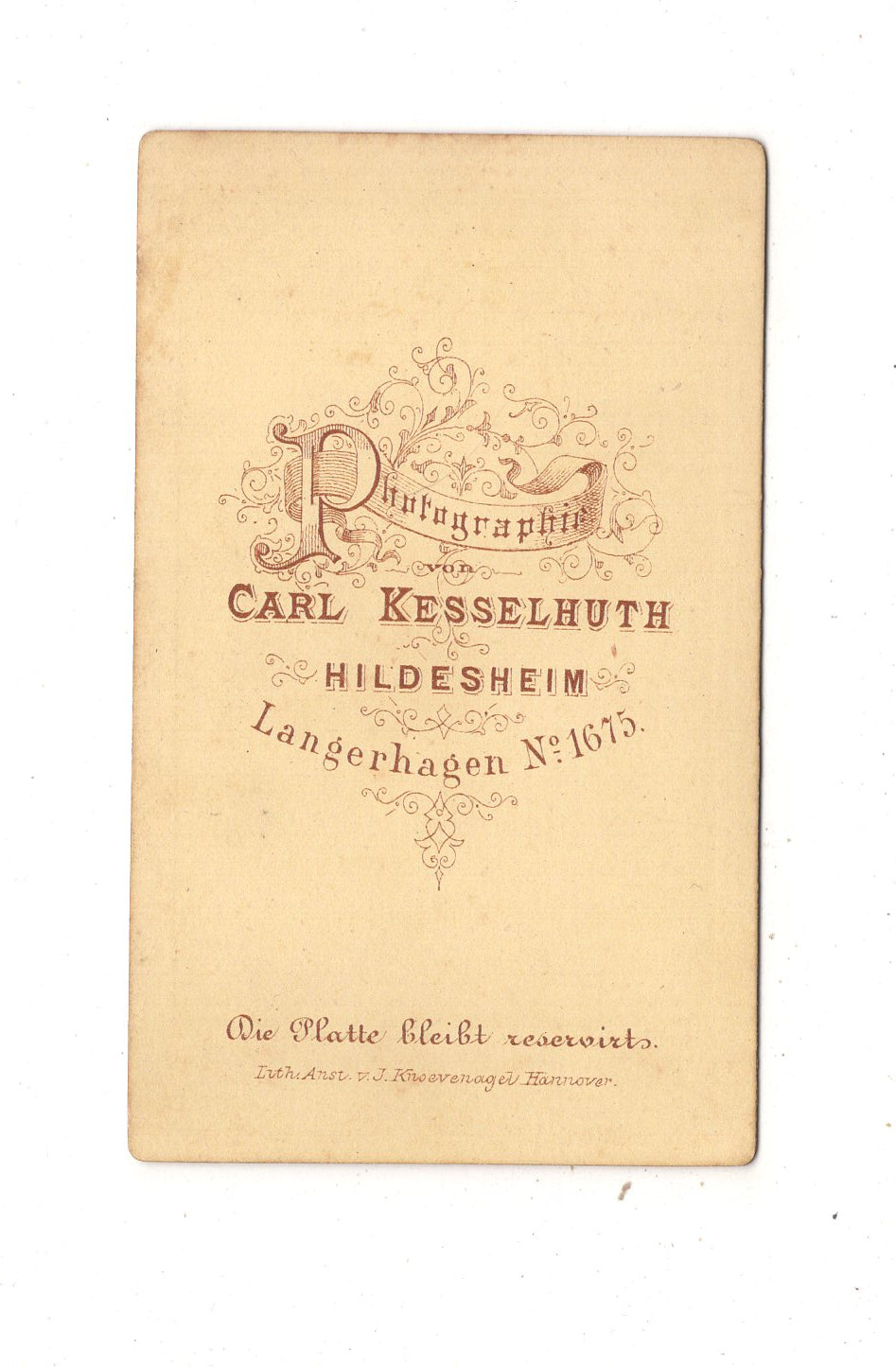 Fotografie Soldat - Hildesheim 1870er / CDV M1-02