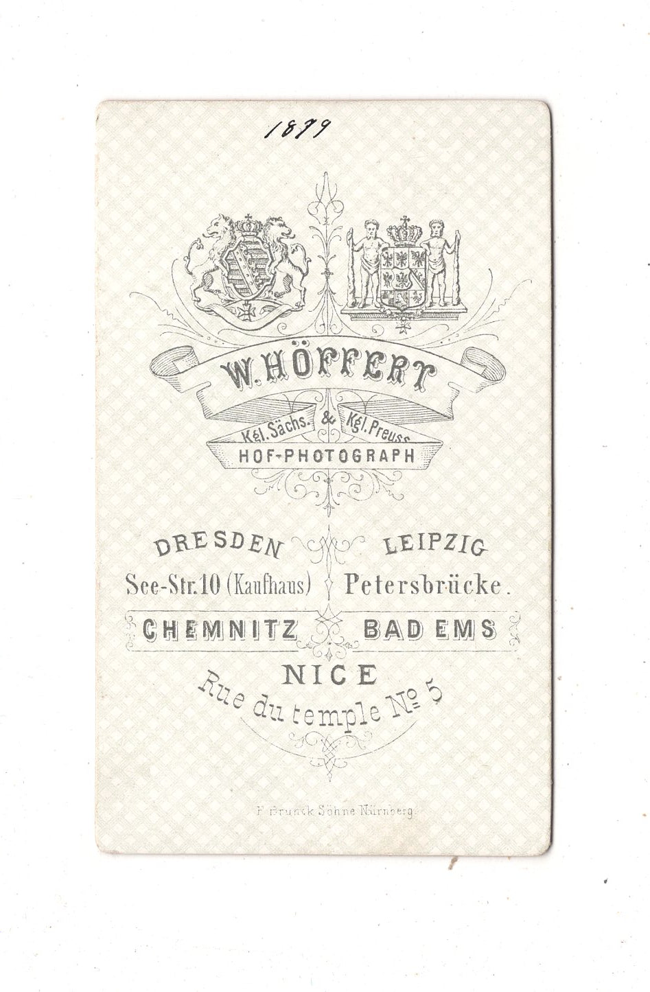 Fotografie Niedlicher kleiner Junge - Dresden / Leipzig +++ 1879 / CDV M1-22