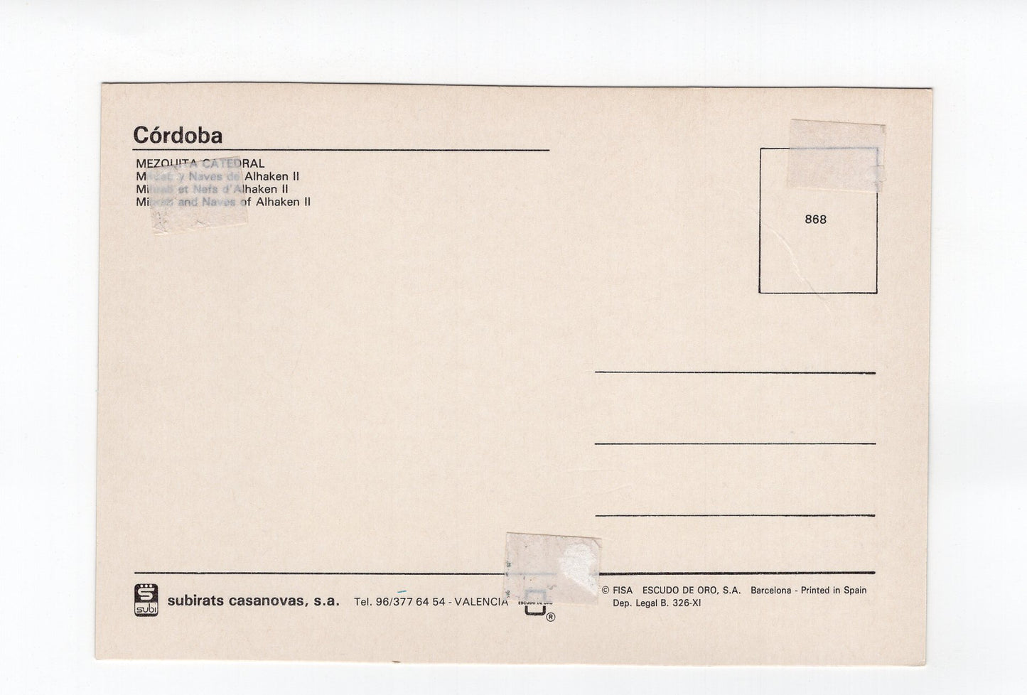 Ansichtskarte Cordoba / Mezquita Catedral / Spanien