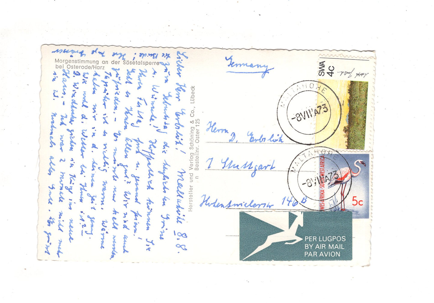 Ansichtskarte Sösetalsperre bei Osterode / Harz / J1-63