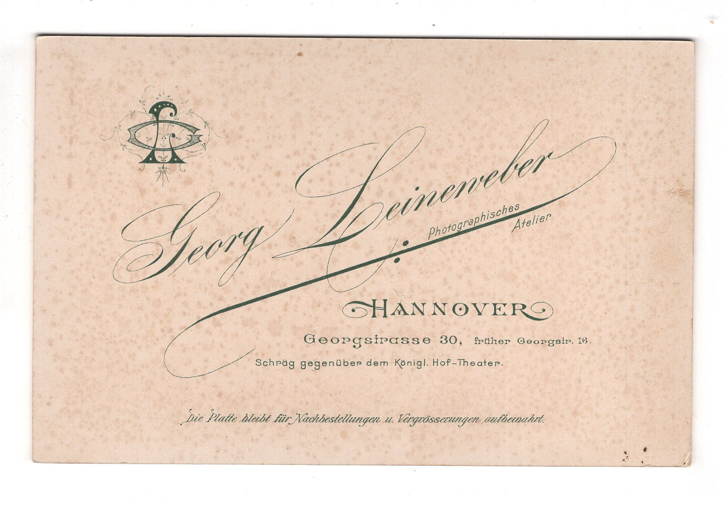 Fotografie Feines Paar - Hannover 1890er / CAB X-32