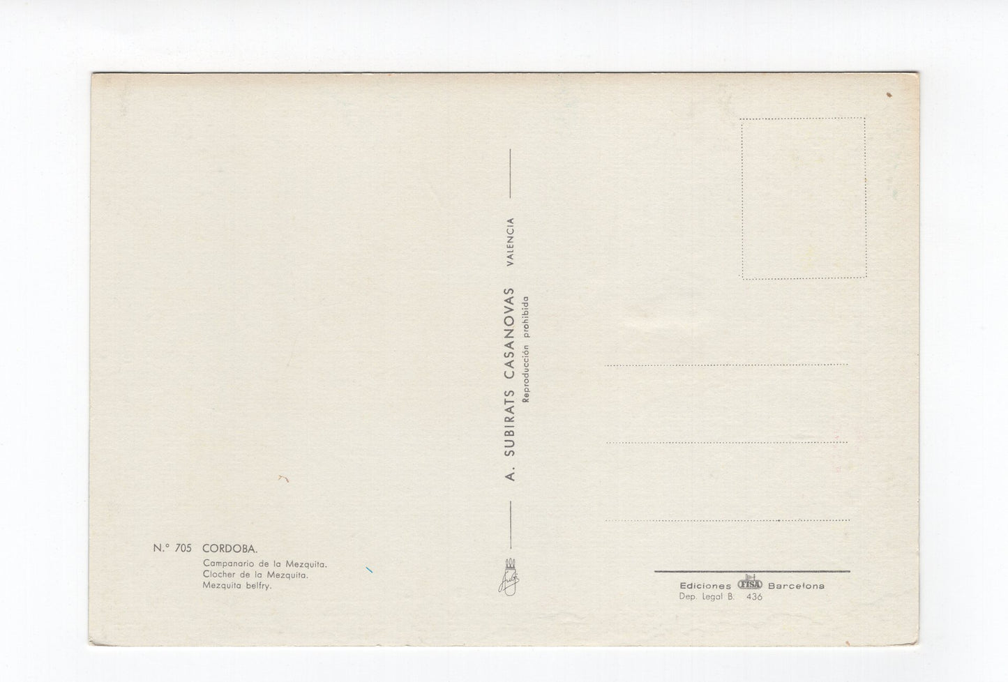 Ansichtskarte Cordoba / Campanario de la Mezquita / Spanien