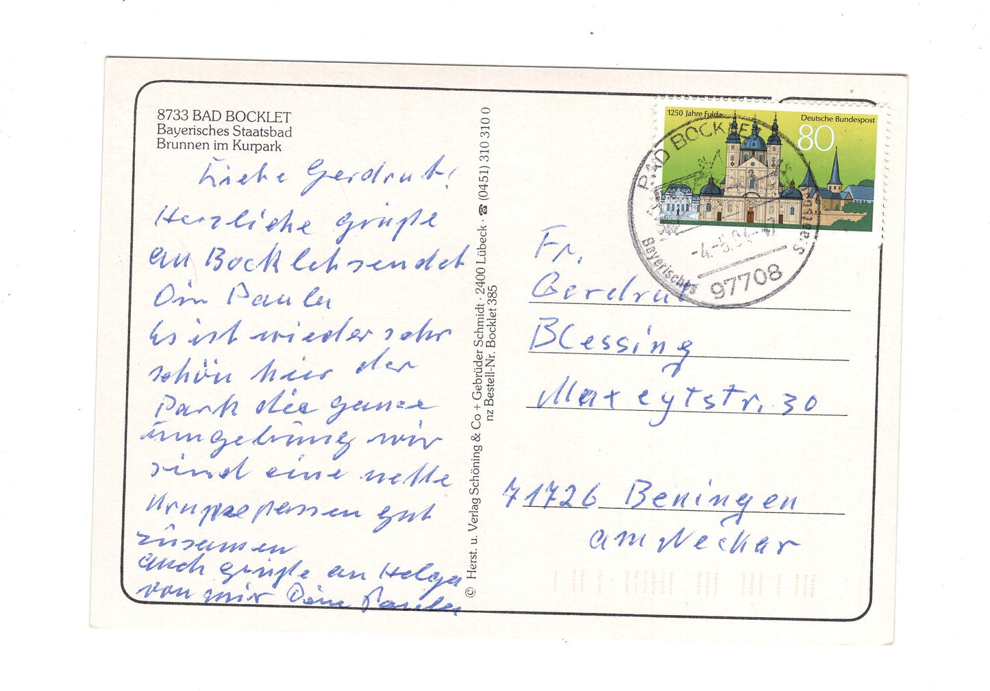 Ansichtskarte Bad Bocklet / Bayerisches Staatsbad
