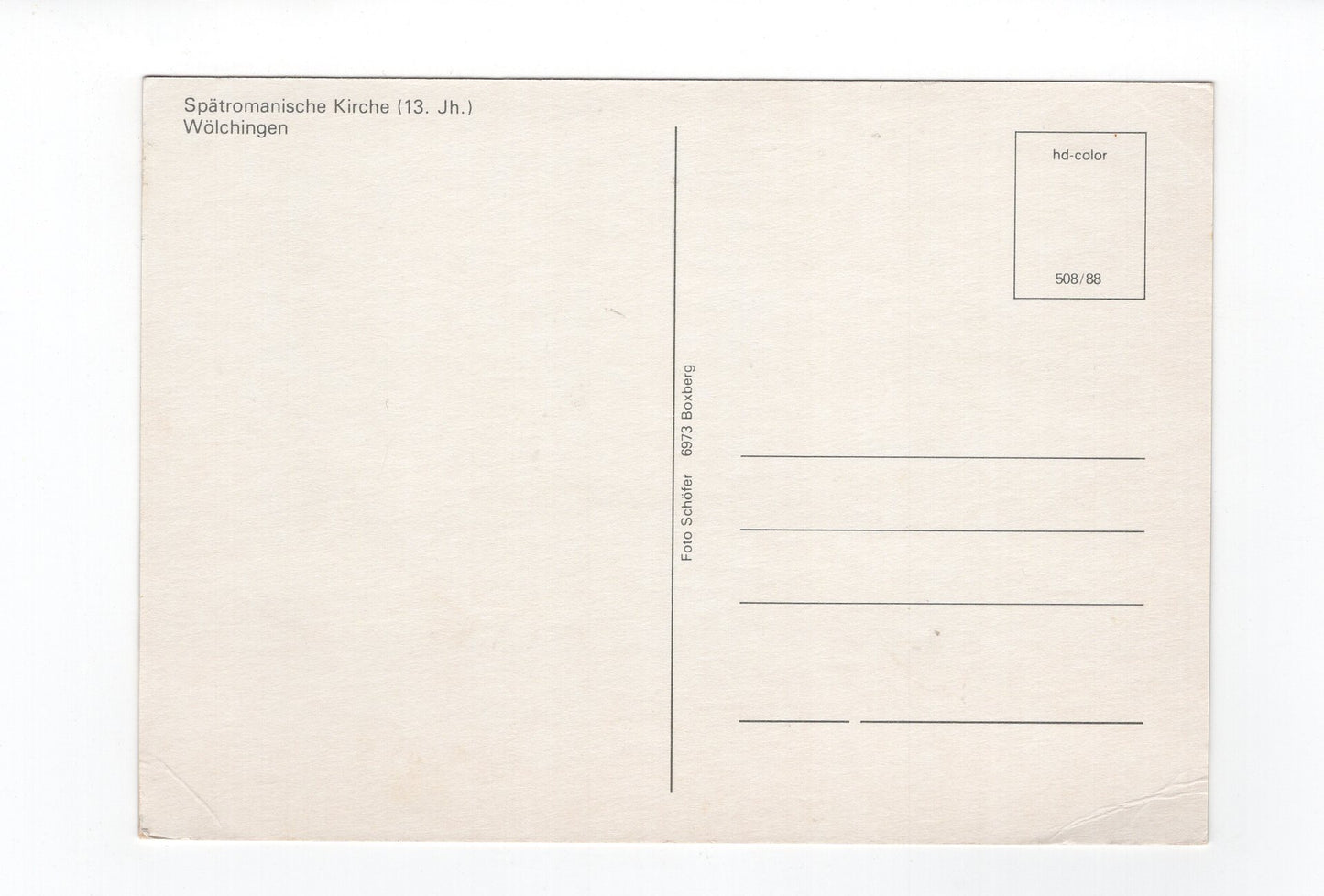 Ansichtskarte Wölchingen / Spätromanische Kirche