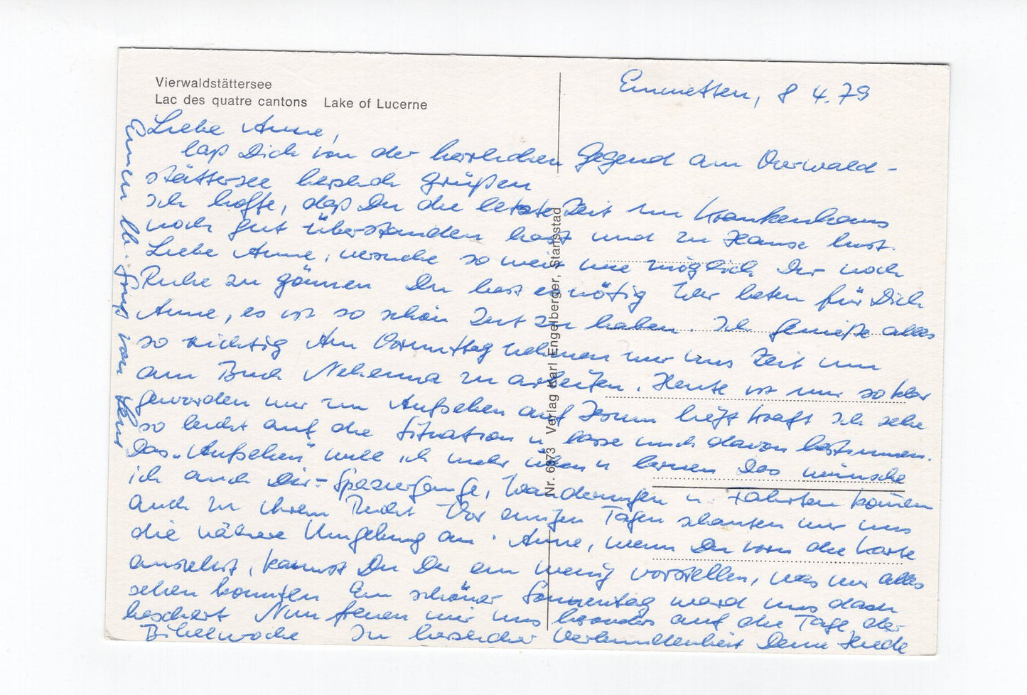 Ansichtskarte Vierwaldstättersee / Schweiz