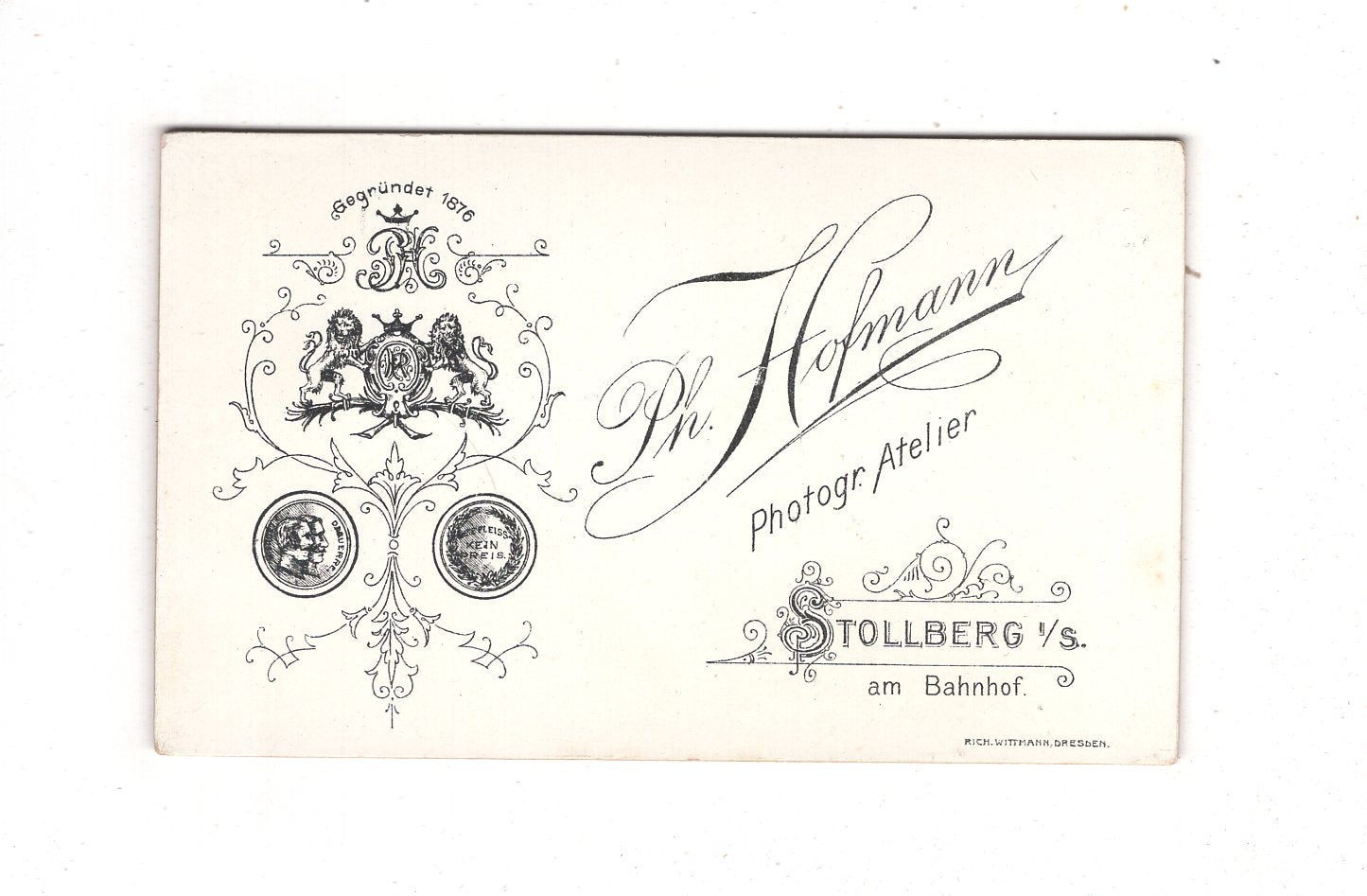 Fotografie Feines junges Mädchen - Stollberg um 1900 / CDV E1-35