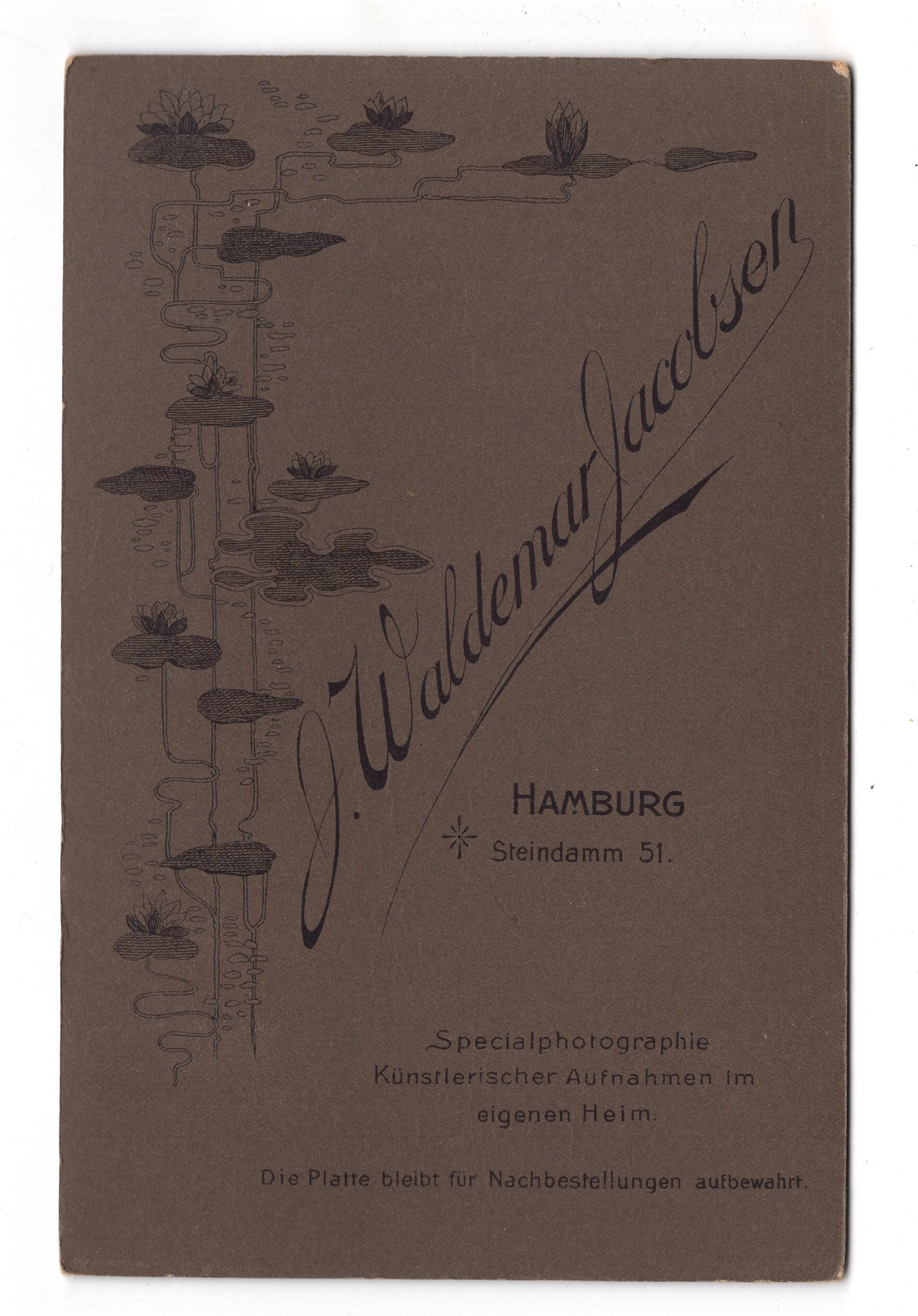 Fotografie Feines Paar - Hamburg um 1910 / CAB X-32