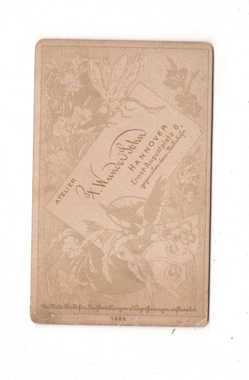 Fotografie Niedlicher kleiner Junge in Uniform - Hannover 1889 / CDV M1-22