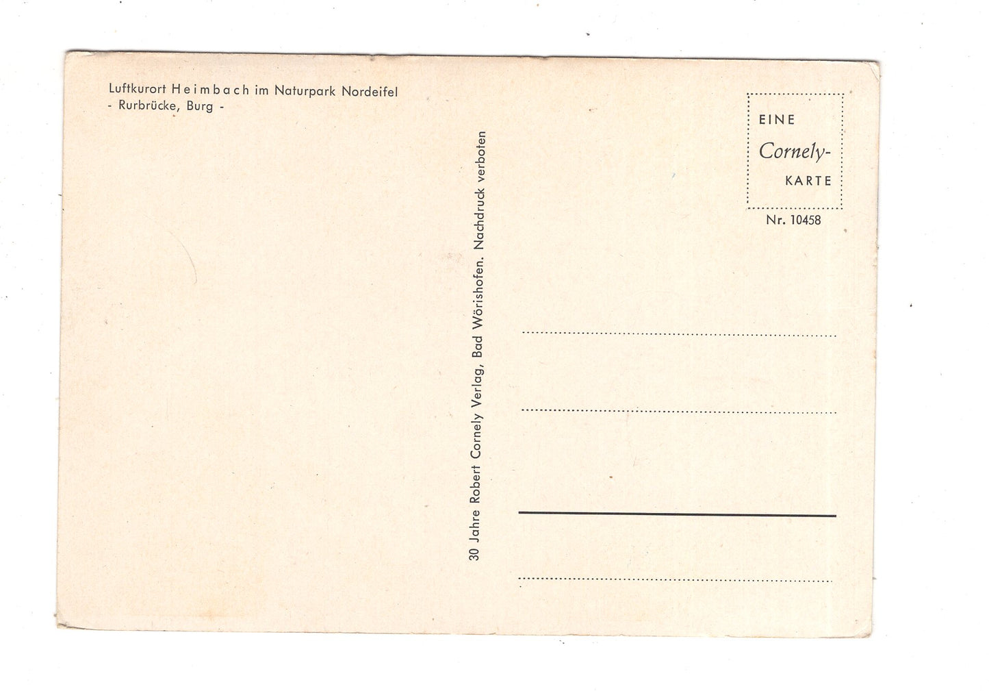 Ansichtskarte Heimbach / Eifel / Rurbrücke / Burg / M1-60