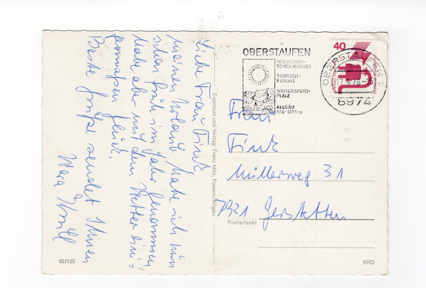 Ansichtskarte Oberstaufen im Allgäu