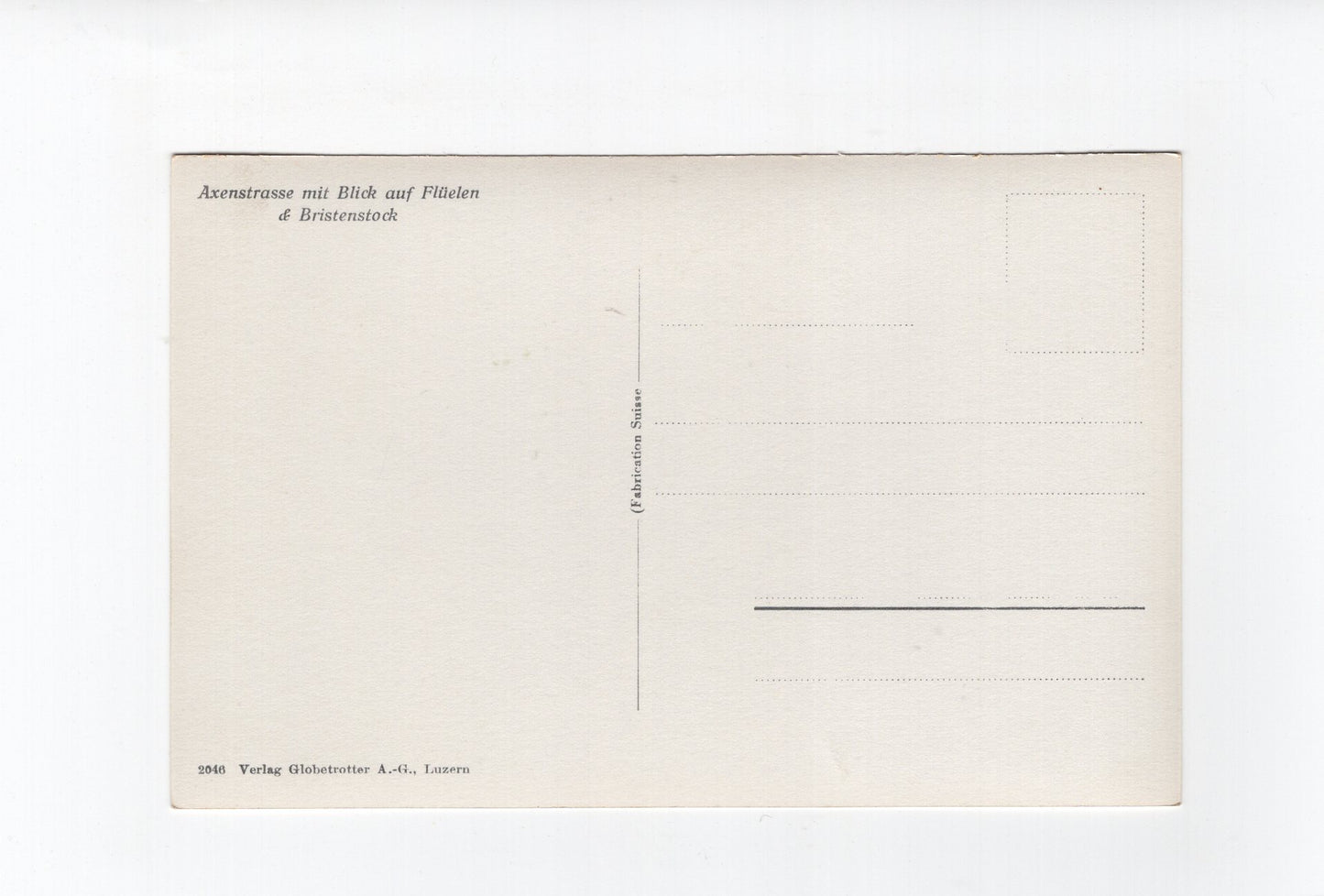 Ansichtskarte Axenstraße mit Blick auf Flüelen und Bristenstock / Schweiz