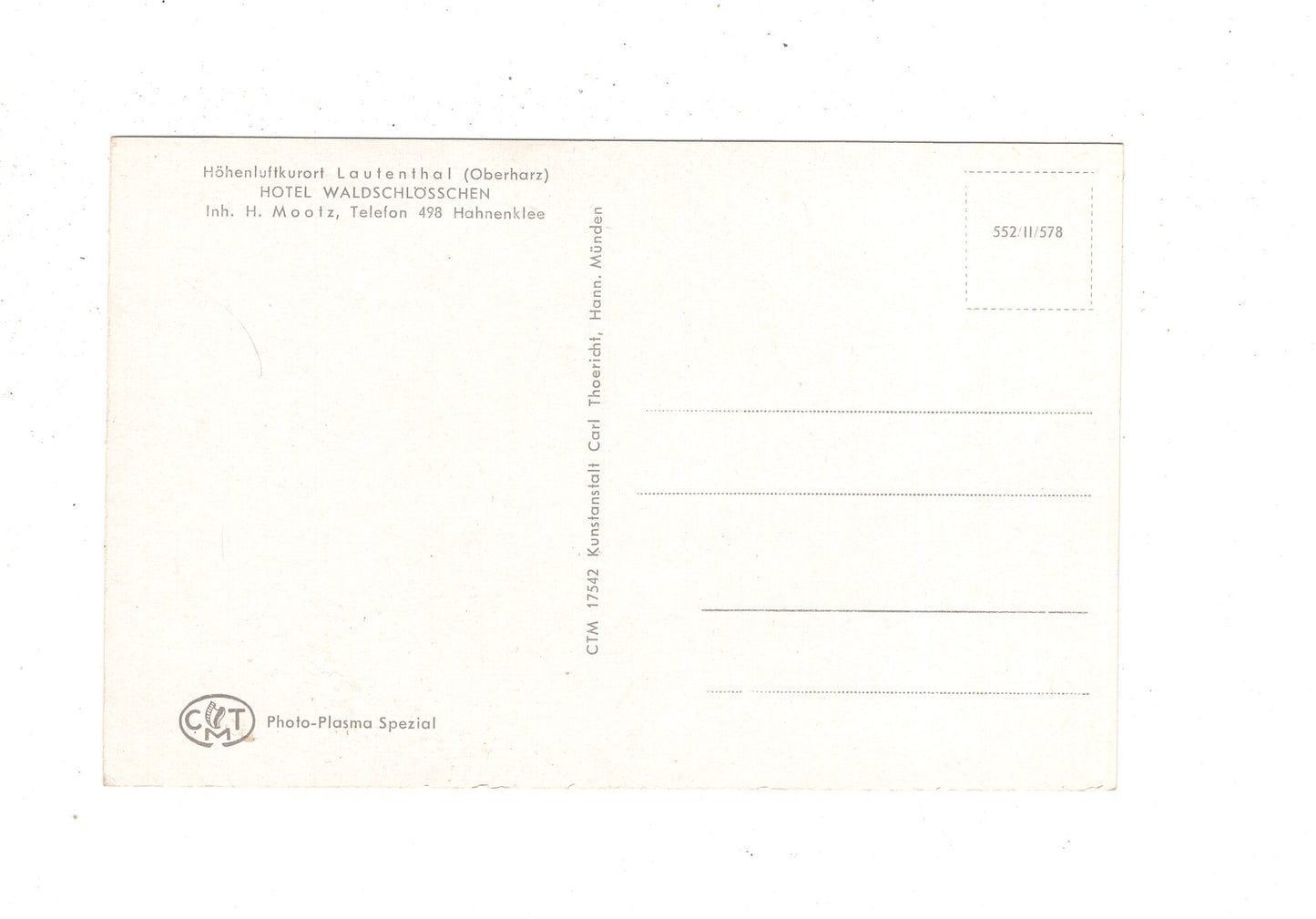 Ansichtskarte Lautenthal / Oberharz / Waldschlösschen +++ / J1-63