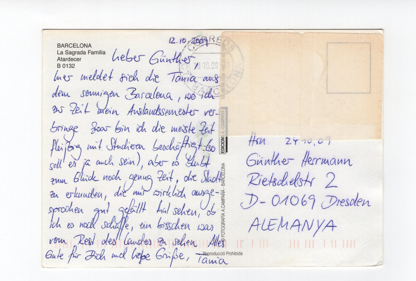 Ansichtskarte Barcelona / La Sagrada Famila / Spanien