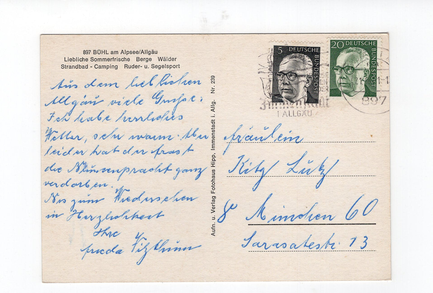 Ansichtskarte Bühl am Alpsee / Allgäu