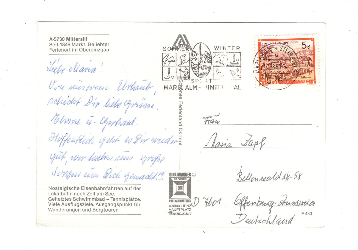 Ansichtskarte Mittersill / Salzburger Land / Österreich