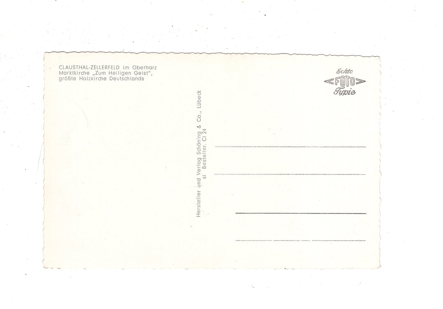 Ansichtskarte Clausthal-Zellerfeld im Oberharz / Marktkirche / J1-63
