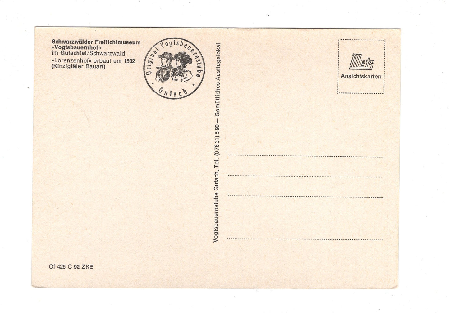 Ansichtskarte Freilichtmuseum Vogtsbauernhof im Gutachtal / Schwarzwald / H1-52