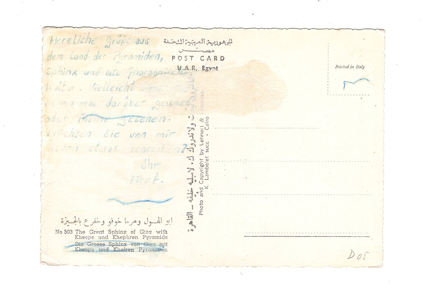 Ansichtskarte Gizeh / Pyramiden und Sphinx / Ägypten
