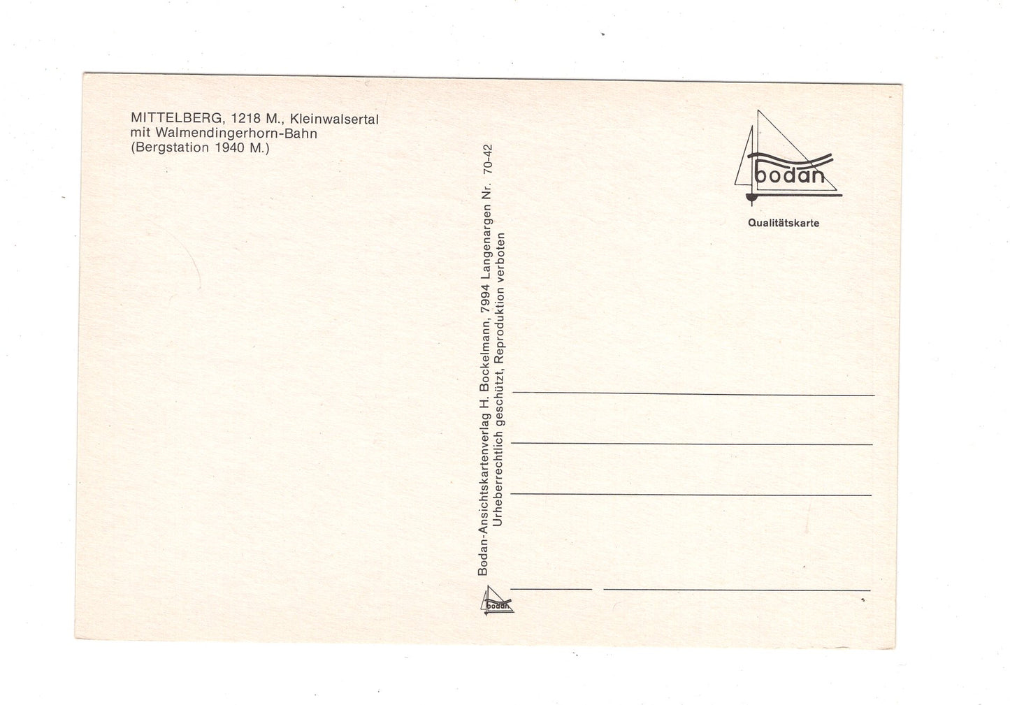 Ansichtskarte Mittelberg / Kleinwalsertal / Österreich / G1-56