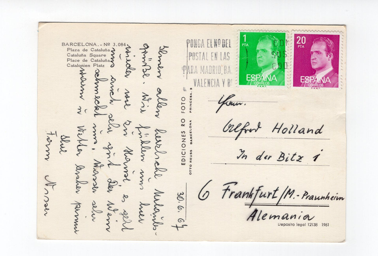 Ansichtskarte Barcelona / Plaza de Cataluna / Spanien