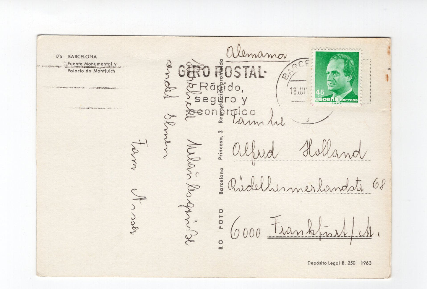 Ansichtskarte Barcelona / Fuente Monumental / Spanien