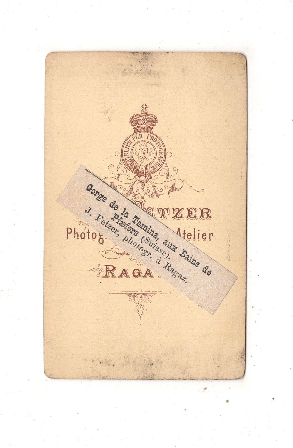 Fotografie Gorge de la Tamina, aux Bains de Pfaefers - Schweiz 1870er