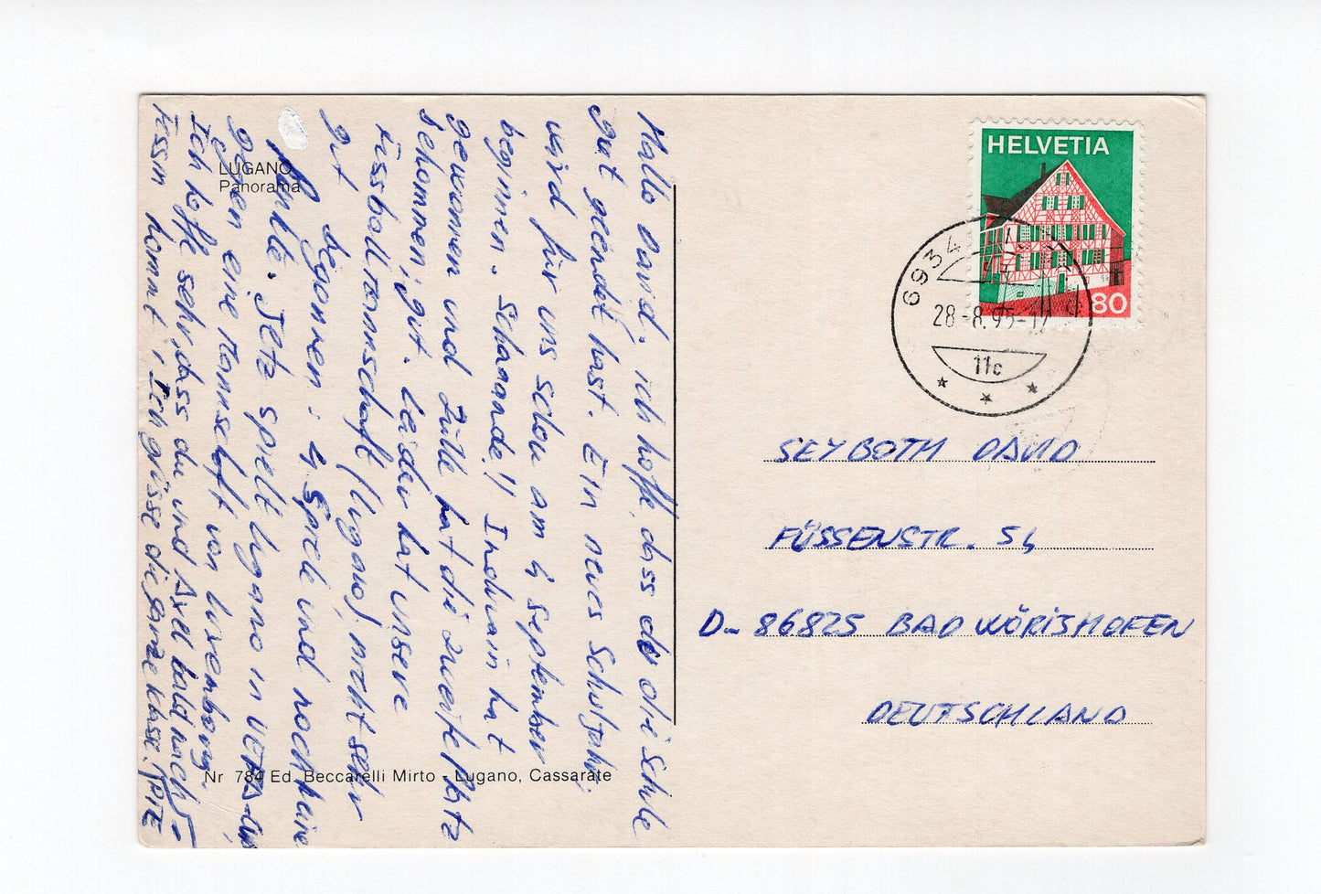 Ansichtskarte Lugano / Schweiz