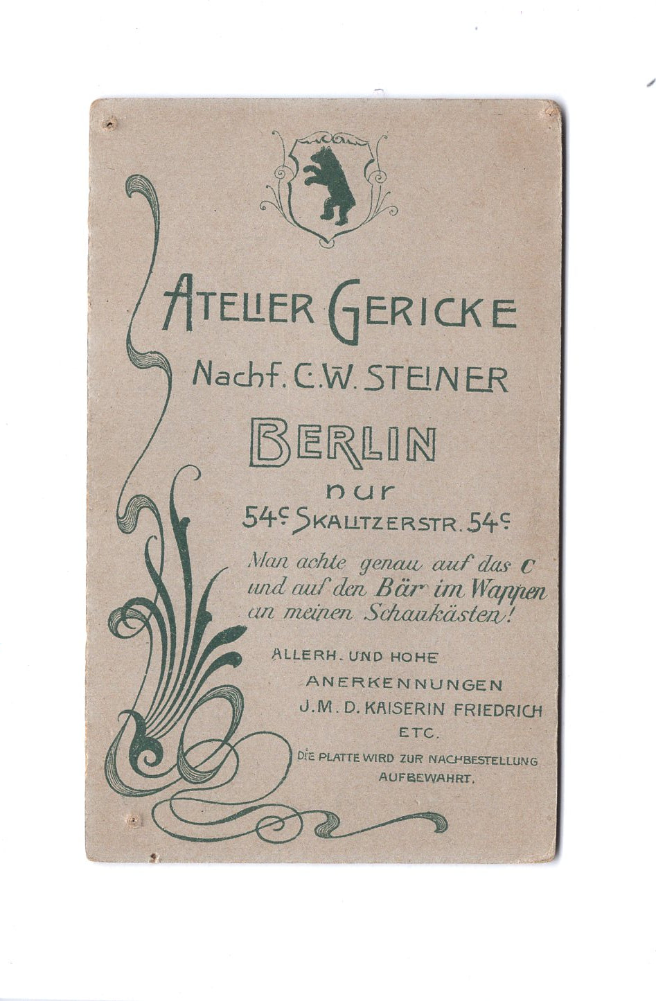 Fotografie Soldat - Berlin 1900er