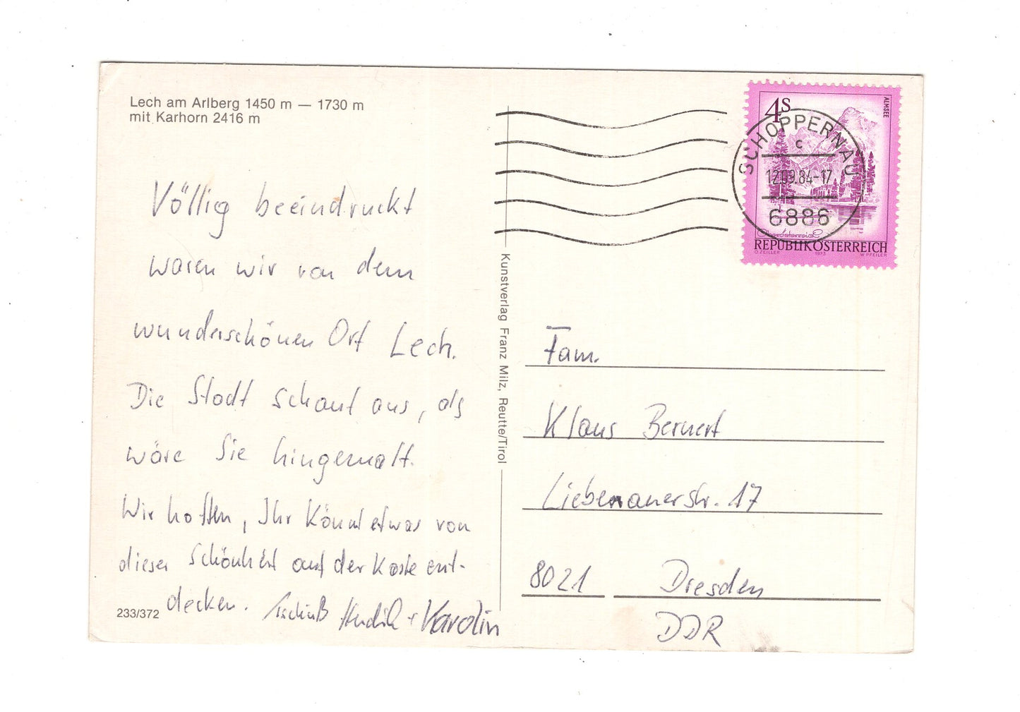 Ansichtskarte Lech am Arlberg / Vorarlberg / Österreich