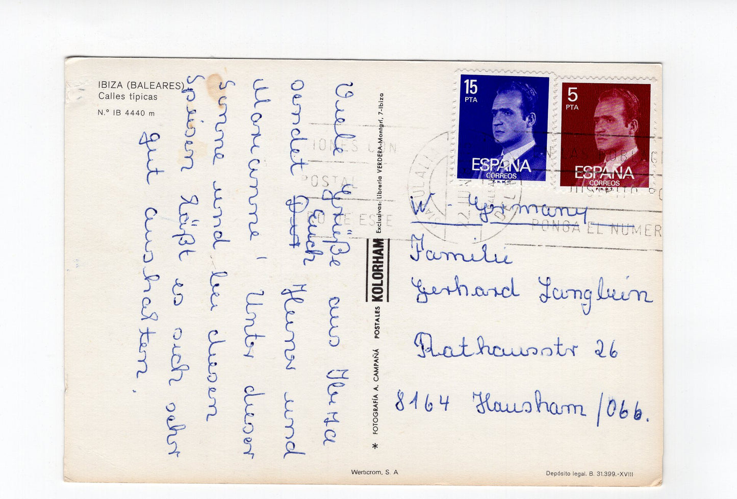 Ansichtskarte Ibiza / Calle tipicas / Spanien