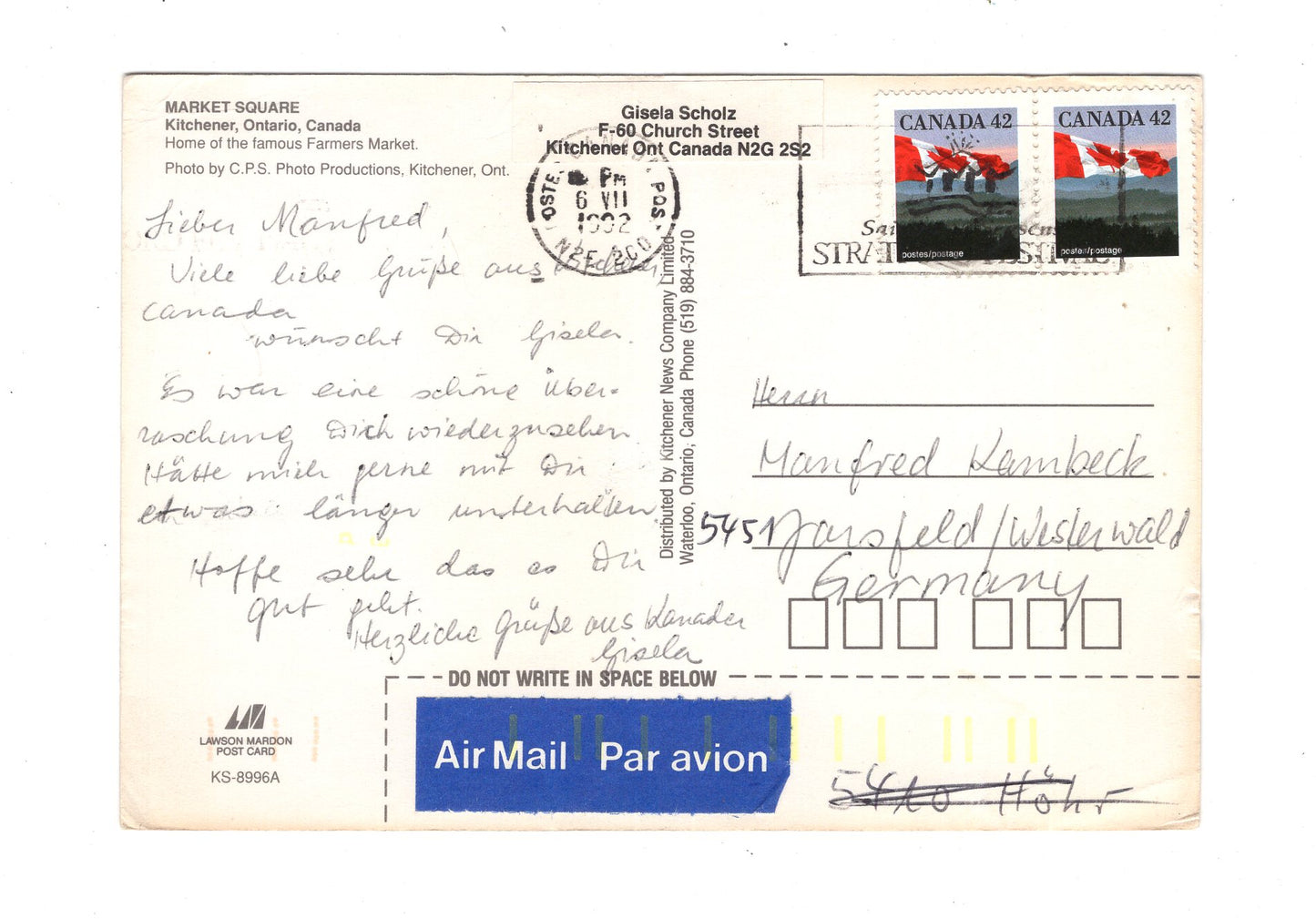 Ansichtskarte Kitchener Waterloo / Ontario / Kanada