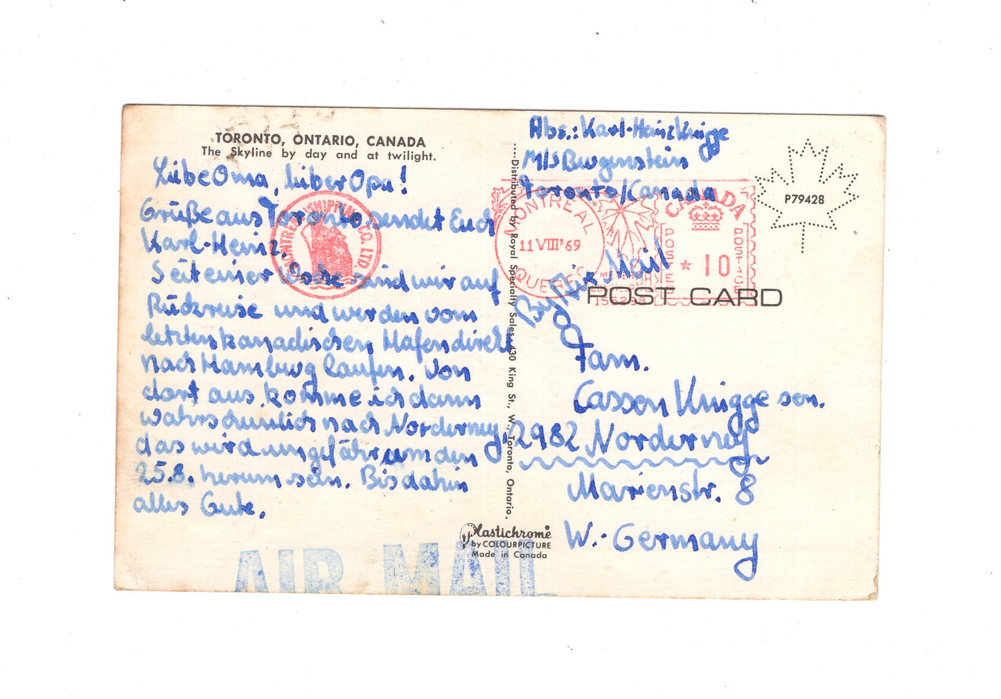 Ansichtskarte Toronto / Ontario / Kanada