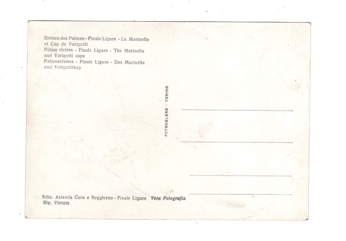 Ansichtskarte Finale Ligure / La Marinella / Italien / N1-62