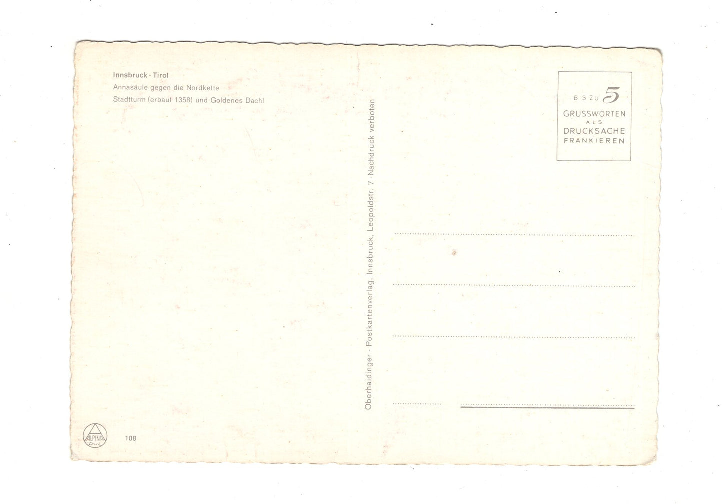 Ansichtskarte Innsbruck / Tirol / Österreich