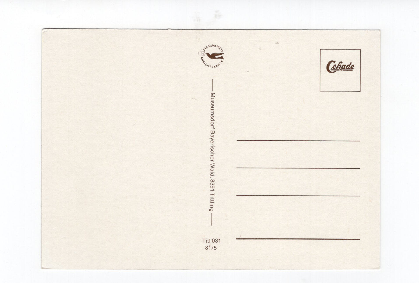 Ansichtskarte Museumsdorf Bayerischer Wald