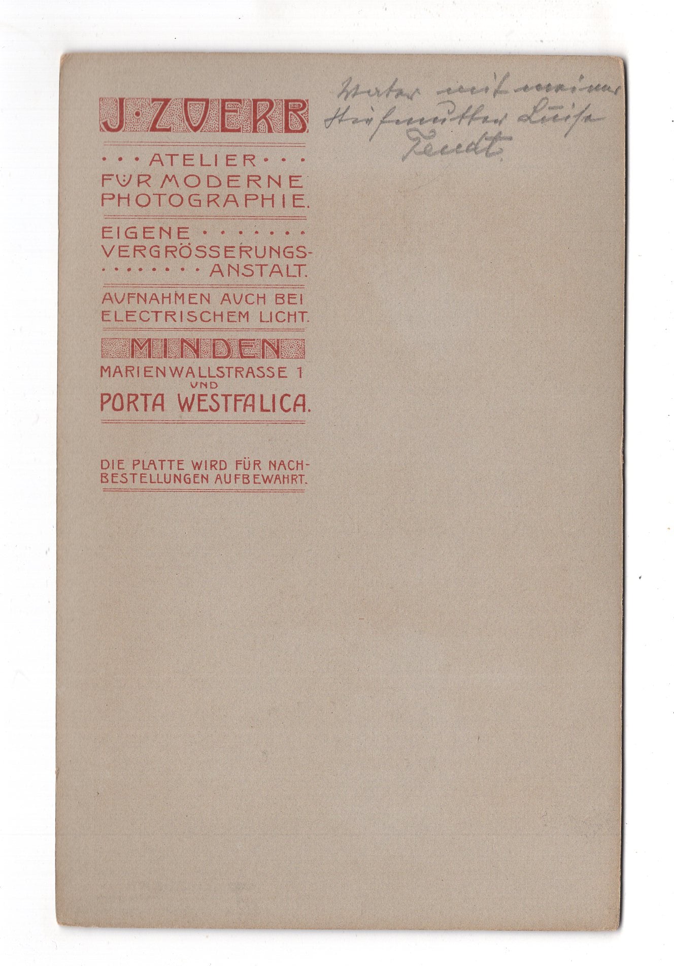 Fotografie Feines Paar - Minden / Porta Westfalica 1900er / CAB X-33