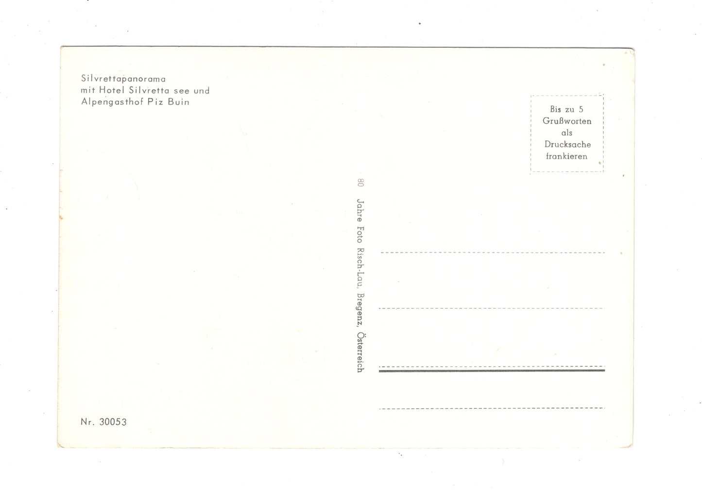 Ansichtskarte Silvrettapanorama mit Hotel Silvretta +++ / Schweiz