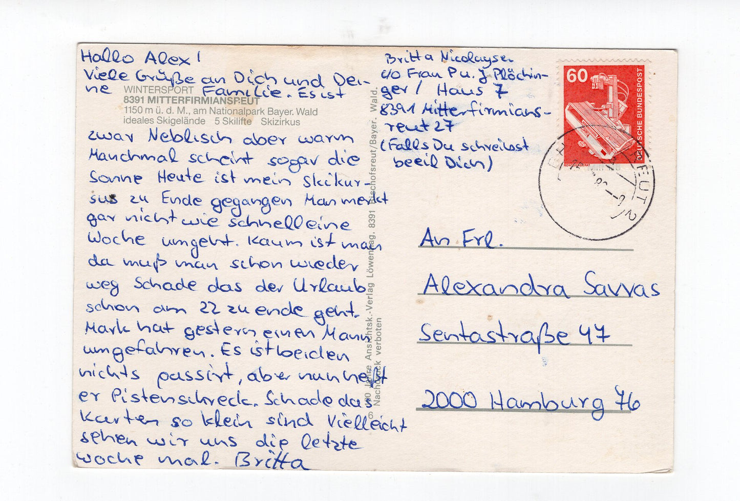 Ansichtskarte Mitterfirmiansreut / Bayerischer Wald