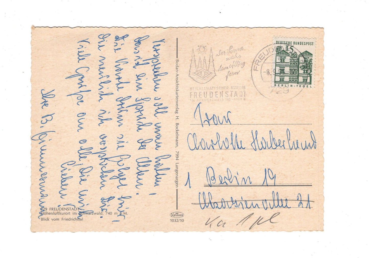 Ansichtskarte Freudenstadt im Schwarzwald / Blick vom Friedrichstal / H1-53